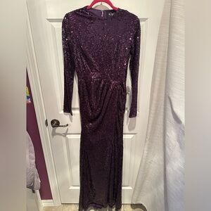 Mac Duggal #10824 Purple Sequin Dress